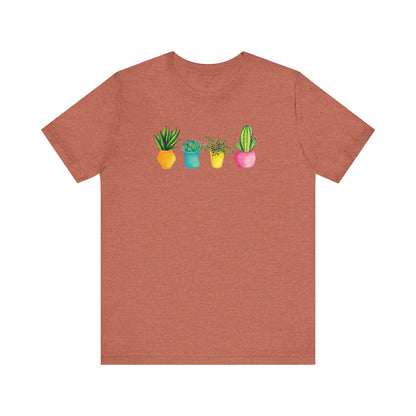 Original Hand-Drawn Potted Plants Shirt