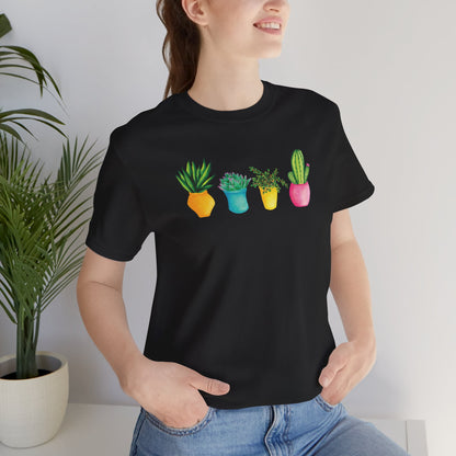 Original Hand-Drawn Potted Plants Shirt