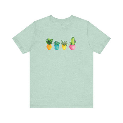 Original Hand-Drawn Potted Plants Shirt