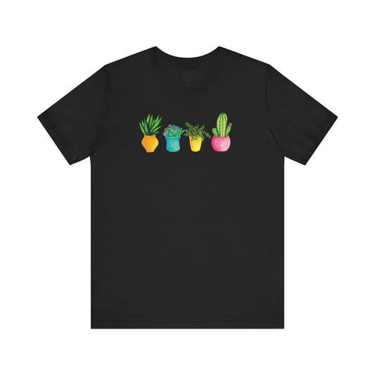 Original Hand-Drawn Potted Plants Shirt